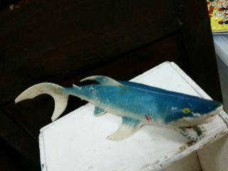 Great White Shark Vintage Rubber Toy Made in Hong Kong 13 