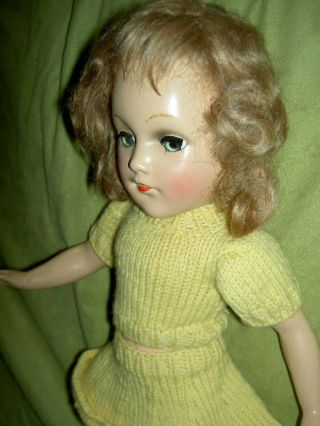 Gorgeous,  1940s vintage,  hard plastic signed: Mary Hoyer doll in lovely outfit 10