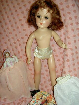 Gorgeous,  1940s Vintage,  Hard Plastic Signed: Mary Hoyer Doll In Lovely Outfit