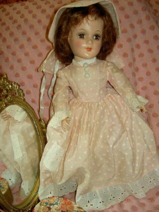 Gorgeous,  1940s vintage,  hard plastic signed: Mary Hoyer doll in lovely outfit 2