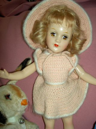 Gorgeous,  1940s vintage,  hard plastic signed: Mary Hoyer doll in lovely outfit 7