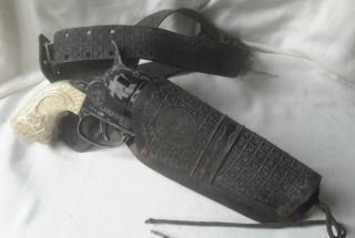 Mattel 1967 Tv Show Cowboy In Africa Holster Rig Fanner 50 Toy Cap Gun As - Is Usa