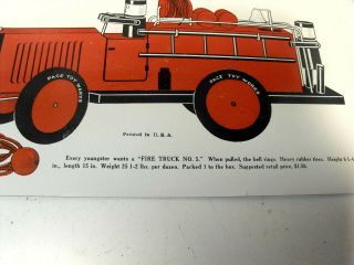 Double sided advertising brochure for PACE wooden pull toys. 4