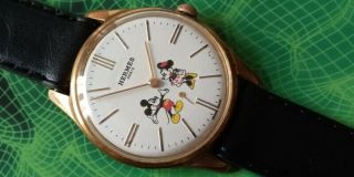 1960s Antique Hermes Paris Mickey Mouse & Minnie Mens Elegance Made