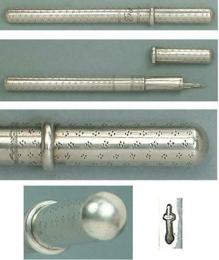 Antique Dutch Solid Silver Needle Case Circa 1870s 2