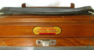 Vageeswari 10x12 Inch Wooden Field Camera With Plate Holder Vintage ULF (b) 10