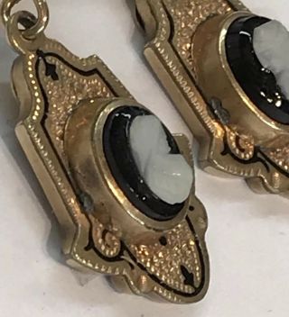 Antique Victorian 14k Cameo Earrings