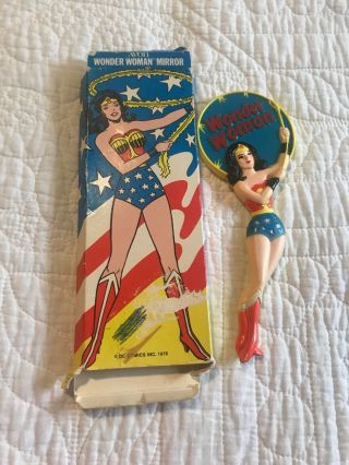 Vintage Avon Wonder Woman Mirror Dc Comics 1978 Collectible