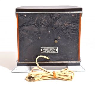 Rare Art Deco YORKE Electric Clock w/ Chrome and Catalin (Bakelite) 7