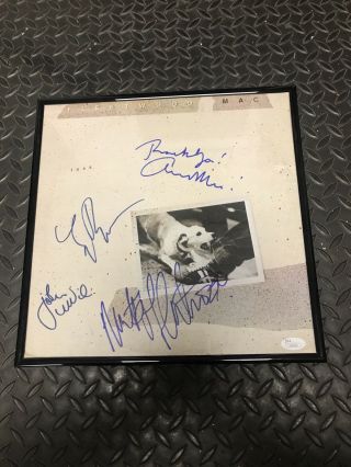 Fleetwood Mac Signed Framed Record 4x Band Jsa Loa Rare Lindsey Buckingham Mcvie