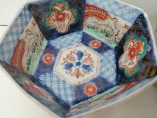 19th Century Hexagonal Japanese Imari Ware Bowls