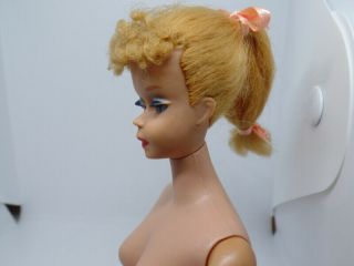 Vintage Blonde 3 Ponytail Barbie Doll No Green Ears 3