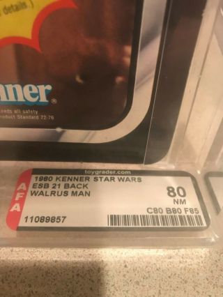 Kenner Star Wars Vintage Walrus Man 21 Back AFA 80 (80/80/85) Secret Offer MOC 2