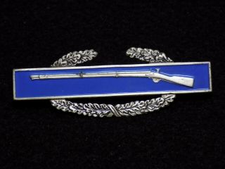 Wwii Us Army Cib Combat Infantry Badge Sterling Silver (small Mark)