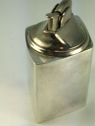 Vintage Modernist Sterling Silver Table Lighter with Evans Mechanism 2