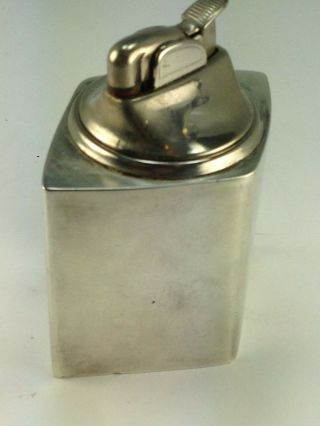 Vintage Modernist Sterling Silver Table Lighter with Evans Mechanism 3