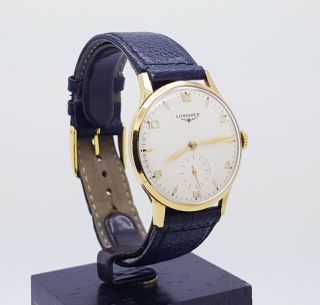 Fine & 18K Yellow Gold Longines Men Watch Cal 12.  68Z Rare 