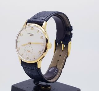 Fine & 18K Yellow Gold Longines Men Watch Cal 12.  68Z Rare 