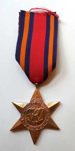 British World War Ii Burma Star Medal Full Size