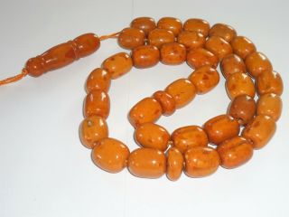 Huge Vintage Baltic amber islamic player beads 2