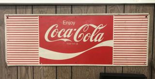 Vintage Coca Cola Metal Advertising Display Sign