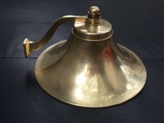Vintage Wall Mounted Solid Brass Ship Nautical School Dinner Bell