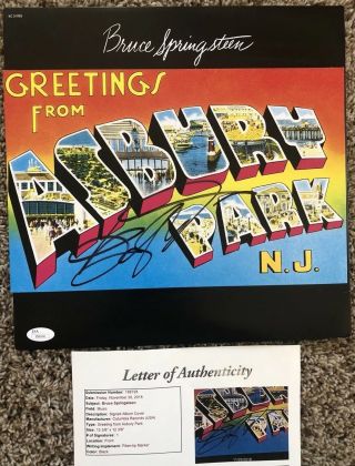 Bruce Springsteen Signed Greetings From Asbury Park Vinyl Jsa Loa The Boss Rare