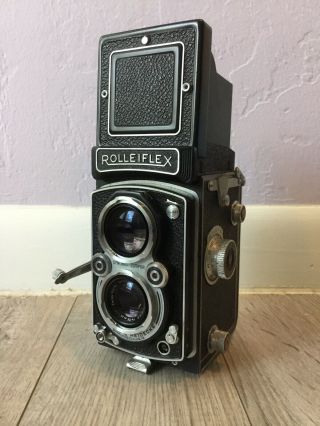 Vintage Rolleiflex Tlr Camera Zeus’s - Opton Tessar 75mm F3.  5 Serial1202392 As - Is