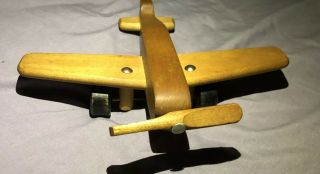 Vintage Creative Playthings Wooden Airplane Made In Finland Rare 2