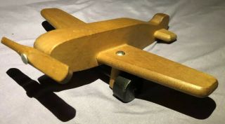 Vintage Creative Playthings Wooden Airplane Made In Finland Rare 5