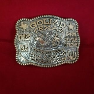 Trophy Rodeo Buckle Champion - Vintage 1999 Goliad All Around Champion248
