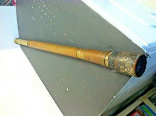 Vintage Antique Brass Telescope With No Markings