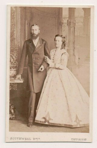 Vintage Cdv King Leopold Ii & Queen Marie Henriette Of Belgium Southwell Photo