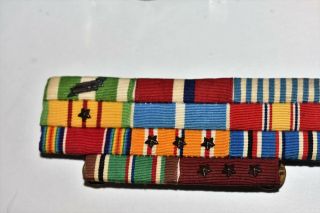 2 WWII & Korean War Officer Navy Custom Ribbon Bars. 2