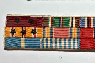 2 WWII & Korean War Officer Navy Custom Ribbon Bars. 3