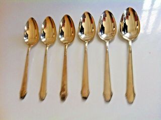 Set Of 6 Gorham Sterling Silver Large Table Spoons 11.  67 Oz Pat 1830 Nr No Mono