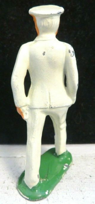 Vintage Barclay Lead Toy Soldier Naval Officer Long Stride B - 056 Paint 2