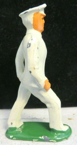 Vintage Barclay Lead Toy Soldier Naval Officer Long Stride B - 056 Paint 4