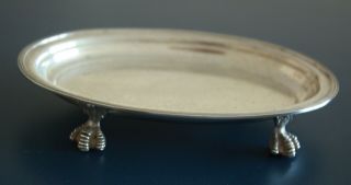 Antique Sterling Silver 925 Footed Tray E.  J.  G.  Birmingham 1910 Hallmarked 187 G.