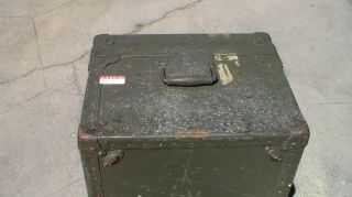 Old US WW2 Style Korean War era 1946 dated Foot Locker Trunk & Tray / 5
