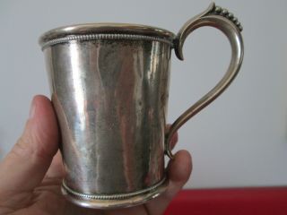 Peter Krider - Mid 19th C - Coin Silver Mug / Cup 5 Toz