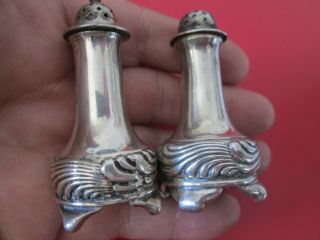 Antique Pair Signed Tiffany Sterling Shakers 2 Toz -
