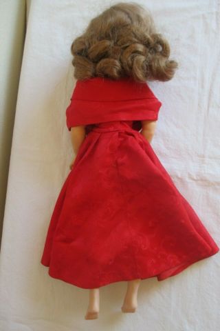 Vtg MADAME ALEXANDER Doll CISSY Red BROCADE Formal Gown 19 