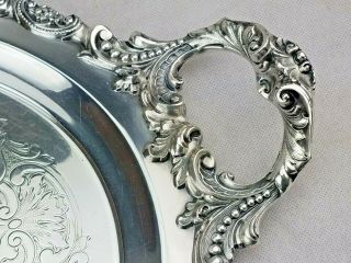 WALLACE BAROQUE SILVER BUTLER TRAY LARGE TEA / COCKTAIL SERVING TRAY,  DUST - BAG 5