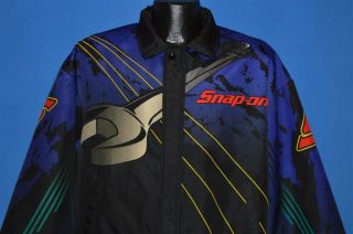 Vintage 90s Snap On Tools Nylon Swingster Zip Front Nylon Racing Jacket Large L