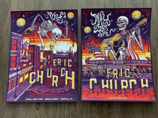 Eric Church Nashville Poster Set May 25,  2019 Numbered / Rare / - 95/350