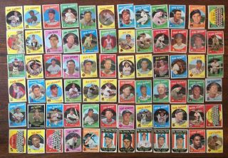 Over 130 Different 1959 Topps Baseball Cards - No Creases - Vintage