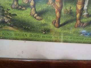 King Brian Boru Battle Of Clontarf Rare Antique Kurz & Allison Lithograph 1901 5