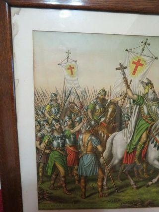 King Brian Boru Battle Of Clontarf Rare Antique Kurz & Allison Lithograph 1901 6