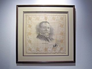 President William Taft Printed Handkerchief - Framed - Vintage